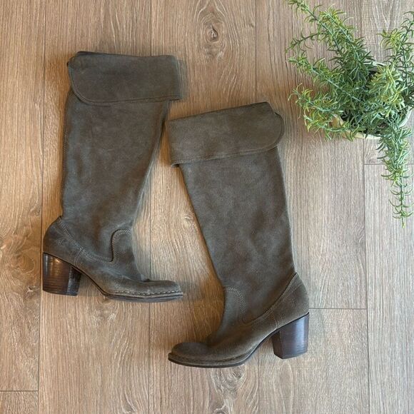 FRYE SUEDE LUCINA SLOUCH BOOT SIZE 7 KNEE HIGH OR OVER THE KNEE EEEUC - Picture 1 of 13